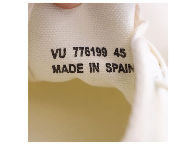 Sneakers con lacci Wes di Saint Laurent in tela crema - vista 8