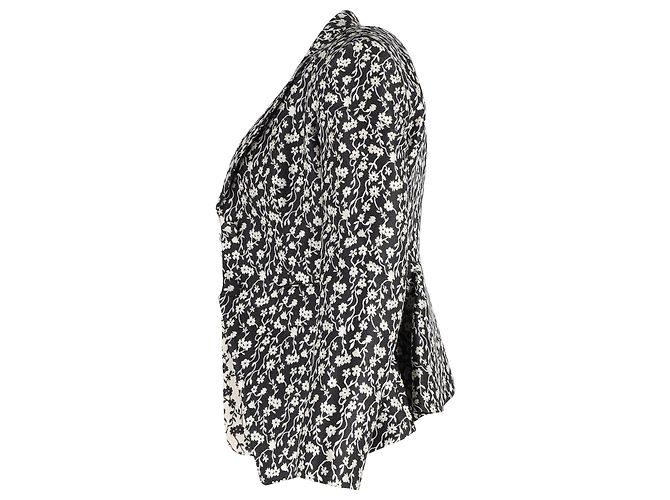 Giacca in jacquard floreale Altuzarra Parthia in acetato nero - vista 2