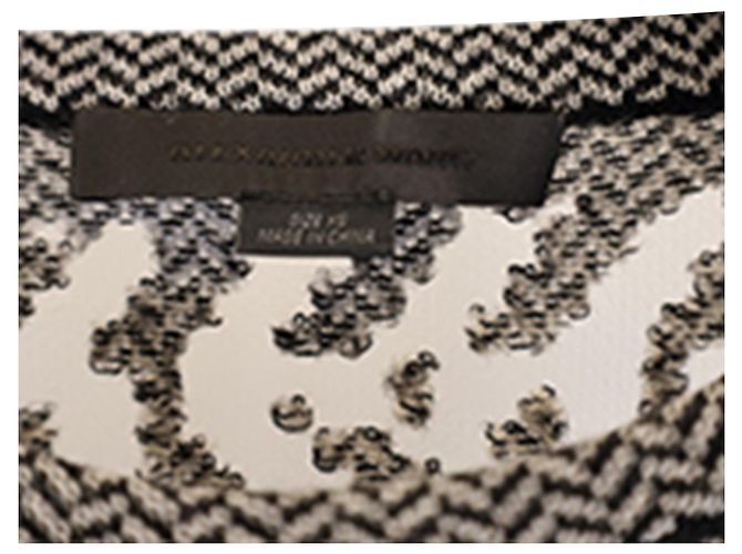 Grauer Wollpullover mit Hahnentrittmuster und Netzbesatz von Alexander Wang - Ansicht 2
