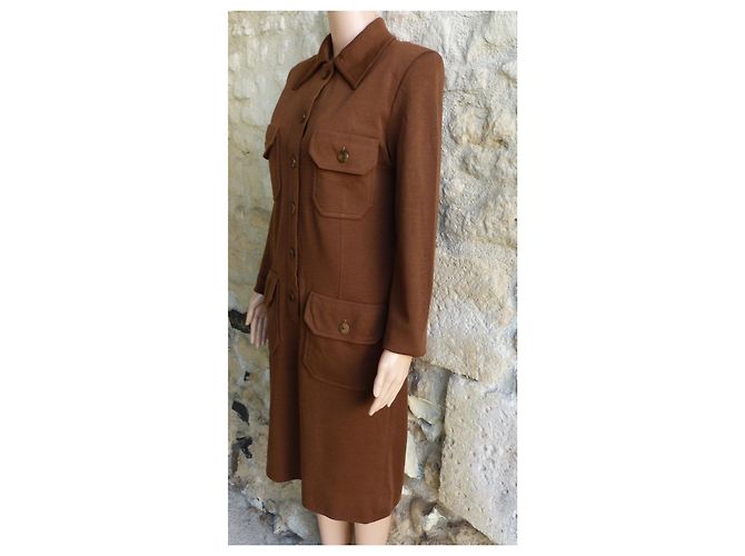 Yves Saint Laurent Wollkleid Braun - Ansicht 3