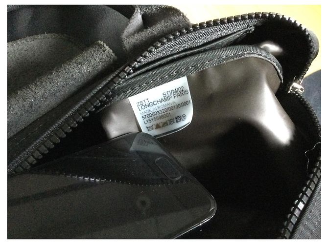 Longchamp Le Pliage M Borsa a mano in nylon nero - vista 9