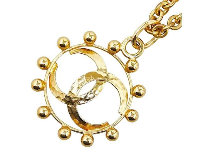Collar Péndulo Chanel Coco Mark Dorado - vista 2