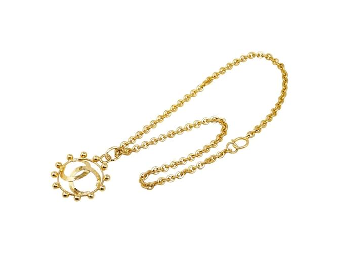Collar Péndulo Chanel Coco Mark Dorado - vista 4