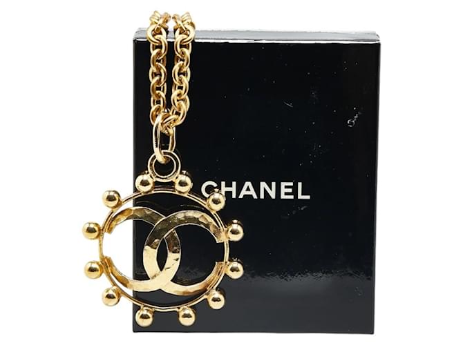 Collar Péndulo Chanel Coco Mark Dorado - vista 7