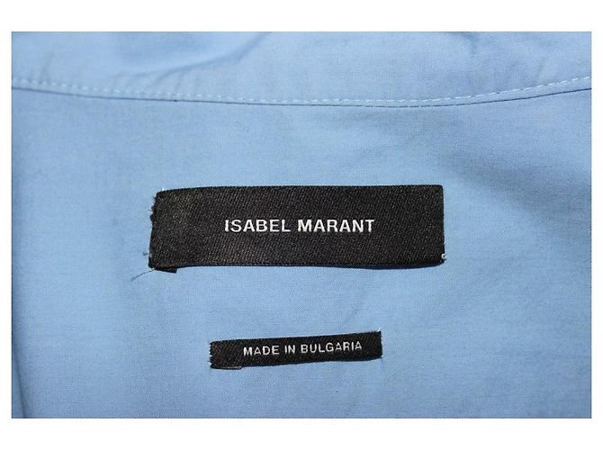 Camisa Isabel Marant de algodón azul - vista 12