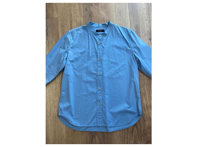 Camisa Isabel Marant de algodón azul - vista 3
