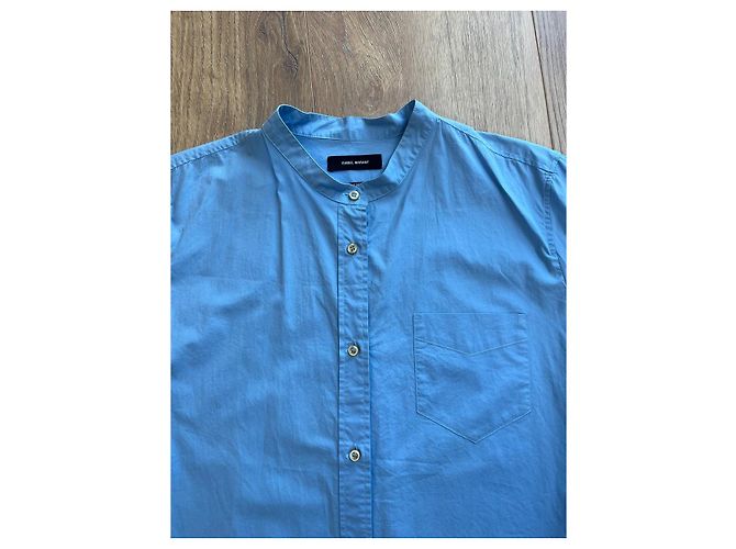 Camisa Isabel Marant de algodón azul - vista 4