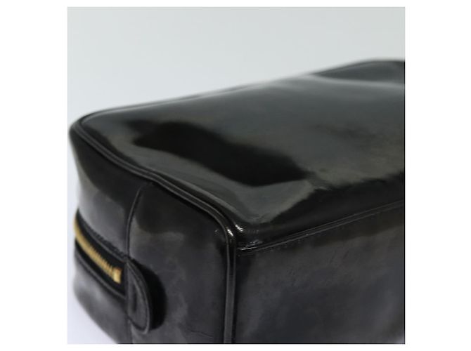 Vanity CHANEL COCO Marca Pochette Cosmetica Smalto Nero Oro CC Auth bs16594 D'oro - vista 15