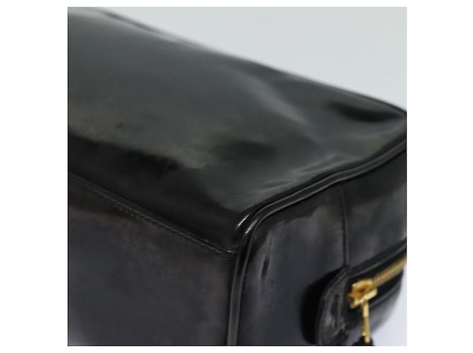 Vanity CHANEL COCO Marca Pochette Cosmetica Smalto Nero Oro CC Auth bs16594 D'oro - vista 16