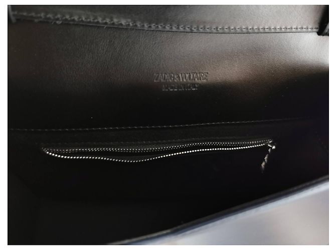 Borsa Zadig & Voltaire Le City ZV Initiale in pelle blu Blu navy Blu scuro Silver hardware - vista 6