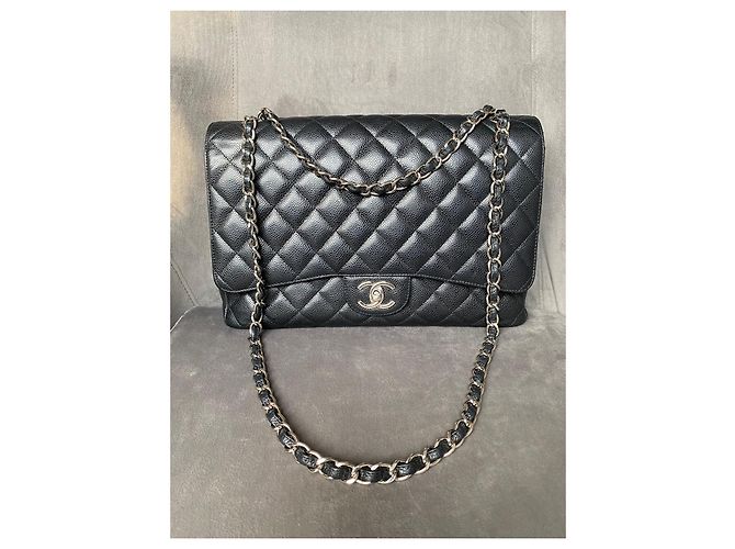 Chanel Borsa Maxi Double Flap Classica / Senza Tempo Nero - vista 3
