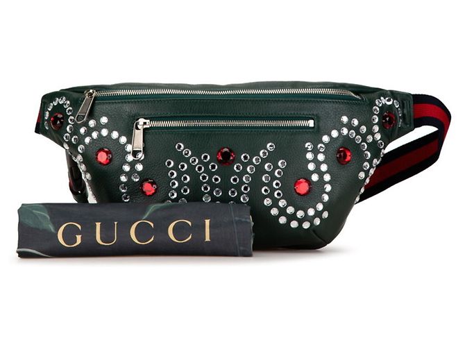 Borsa a vita Gucci Bijou Stone Multicolore Verde oliva - vista 11