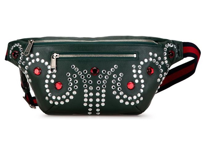 Borsa a vita Gucci Bijou Stone Multicolore Verde oliva - vista 2