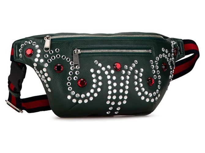 Borsa a vita Gucci Bijou Stone Multicolore Verde oliva - vista 3