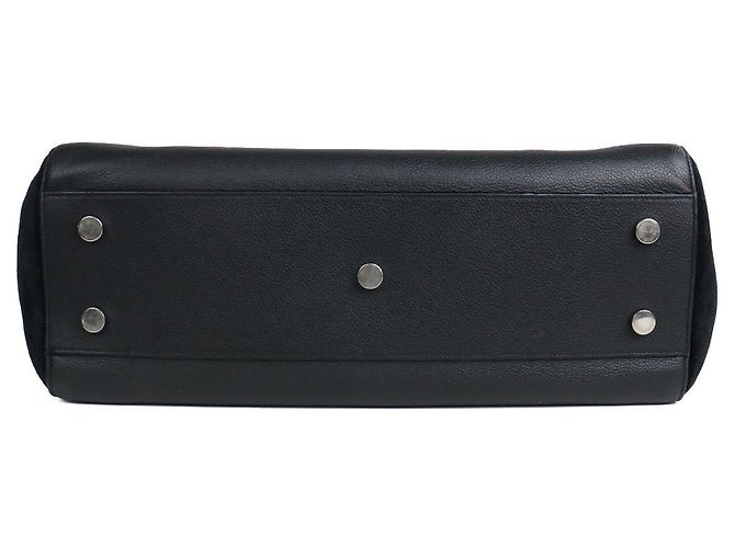 SAINT LAURENT - Borsa Saint Laurent Rive Gauche in pelle nera e camoscio Nero - vista 4