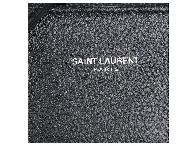 SAINT LAURENT - Borsa Saint Laurent Rive Gauche in pelle nera e camoscio Nero - vista 5