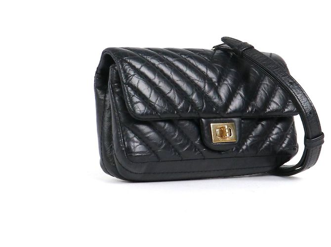 CHANEL - Borsa a cintura Chanel 2.55 in pelle nera Nero - vista 2