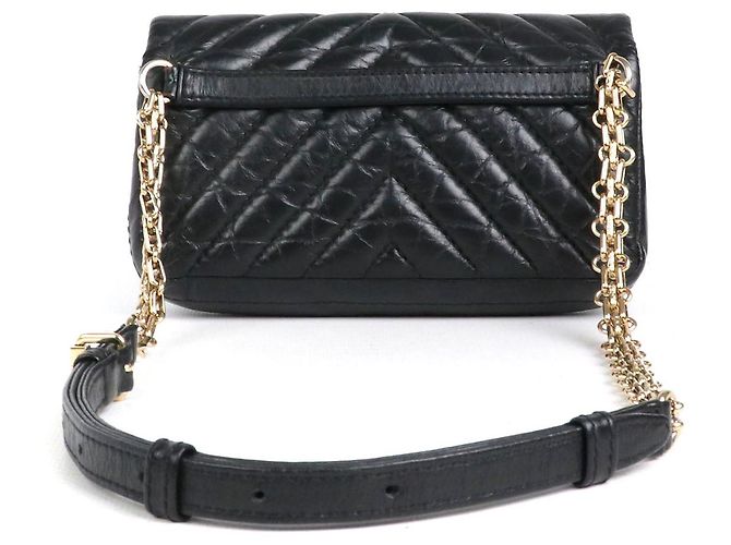 CHANEL - Borsa a cintura Chanel 2.55 in pelle nera Nero - vista 4