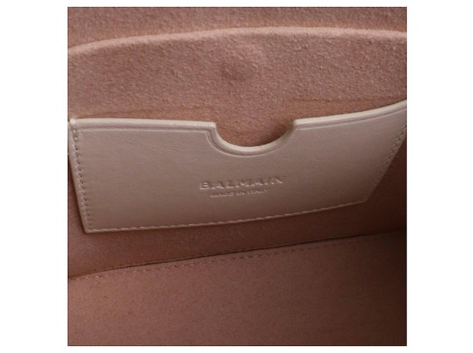 BALMAIN - Bolsa de ombro Balmain B-Buzz 22 em couro liso branco - vista 10