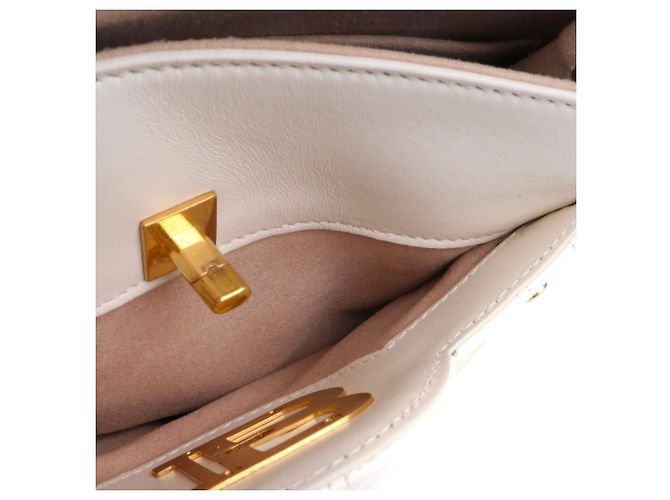 BALMAIN - Bolsa de ombro Balmain B-Buzz 22 em couro liso branco - vista 9