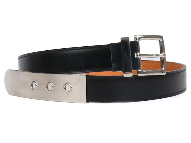 HERMÈS - Cinturón Hermès Java en cuero negro (T65) - vista 2