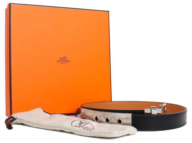 HERMÈS - Cinturón Hermès Java en cuero negro (T65) - vista 9