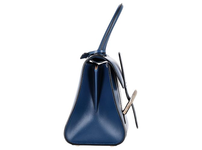 Bolso Mini Box Brillant de Delvaux en cuero azul - vista 2