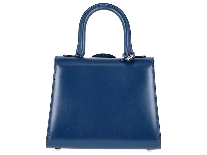 Bolso Mini Box Brillant de Delvaux en cuero azul - vista 3