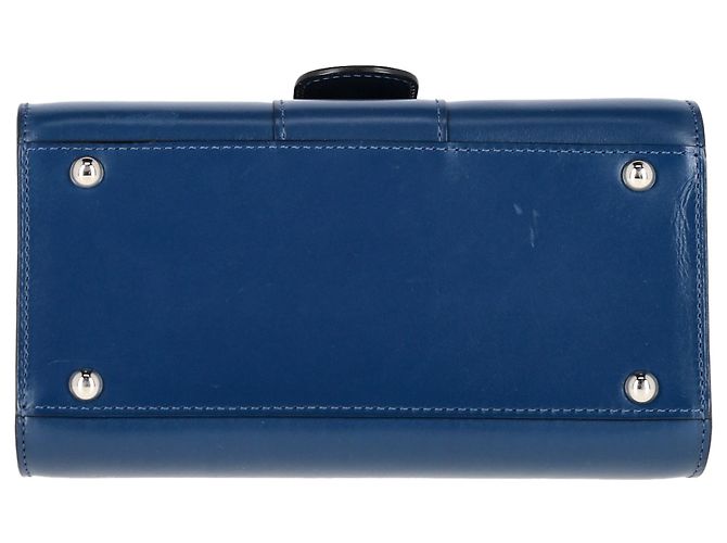 Bolso Mini Box Brillant de Delvaux en cuero azul - vista 4