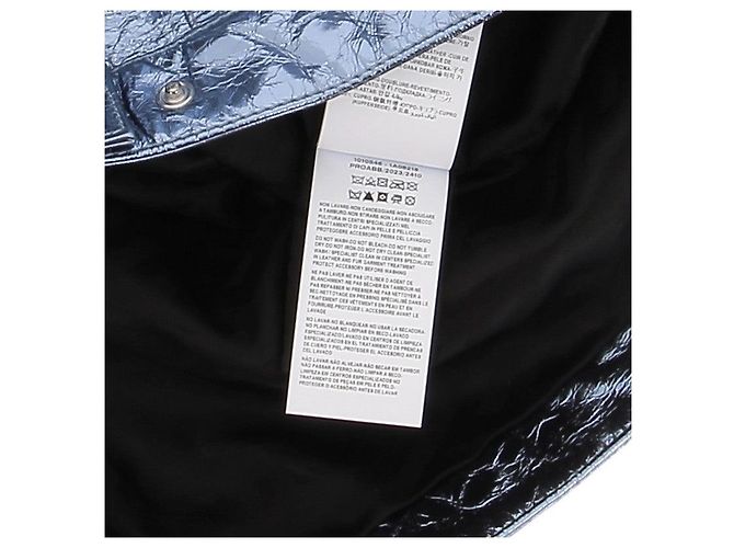 Faldas Versace T.IT 38 Cuero Azul - vista 7
