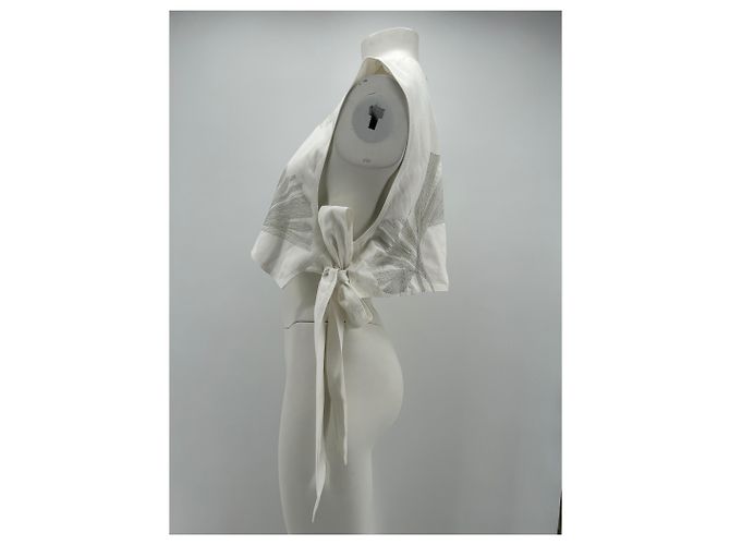 Cos tops T.Internacional XS Lino Blanco - vista 4