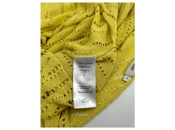 Autre Marque Camilla e Marc top T.International S Cotton Giallo - vista 6
