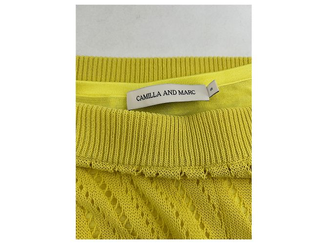 Autre Marque Faldas Camilla And Marc T.International S Algodón Amarillo - vista 5