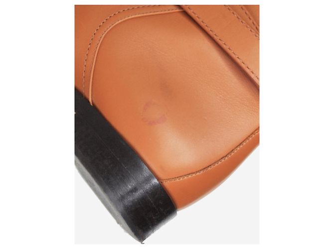 Salvatore Ferragamo Botas de montar de cuero marrón - talla UK 6.5 Castaño - vista 4