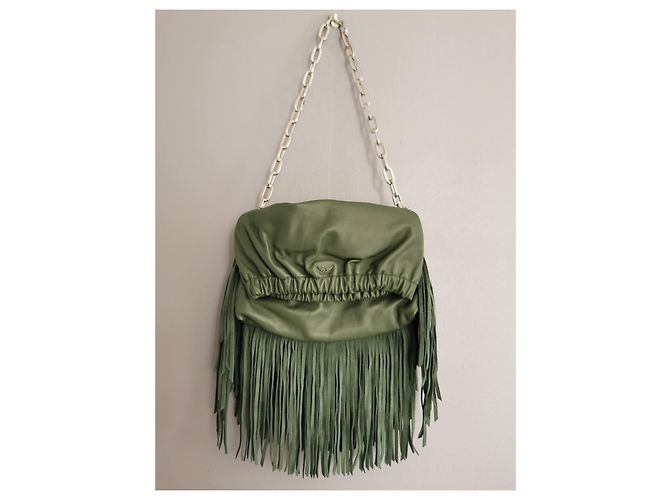 Borsa Rockyssime in pelle verde Zadig & Voltaire Argento - vista 13