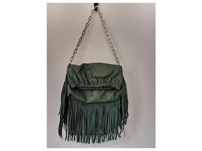 Borsa Rockyssime in pelle verde Zadig & Voltaire Argento - vista 14