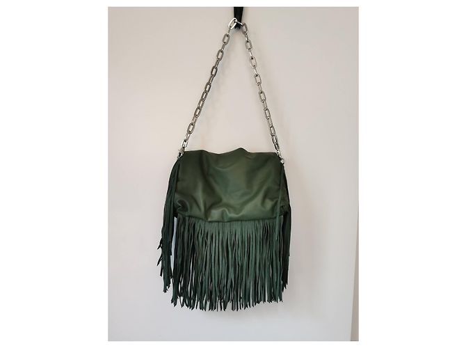 Borsa Rockyssime in pelle verde Zadig & Voltaire Argento - vista 16