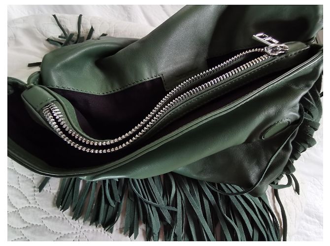 Borsa Rockyssime in pelle verde Zadig & Voltaire Argento - vista 4
