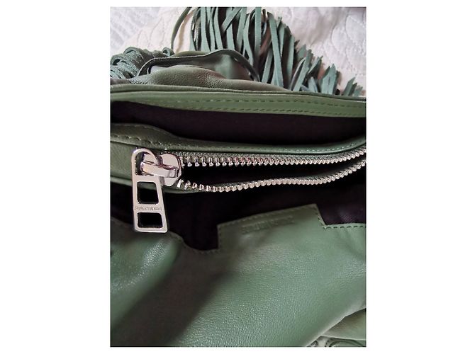 Borsa Rockyssime in pelle verde Zadig & Voltaire Argento - vista 5