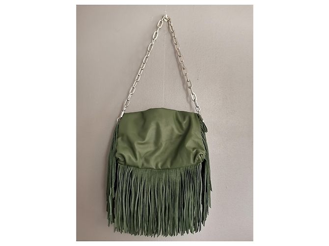 Borsa Rockyssime in pelle verde Zadig & Voltaire Argento - vista 8