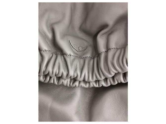 Borsa Rockyssime in pelle verde Zadig & Voltaire Argento - vista 9