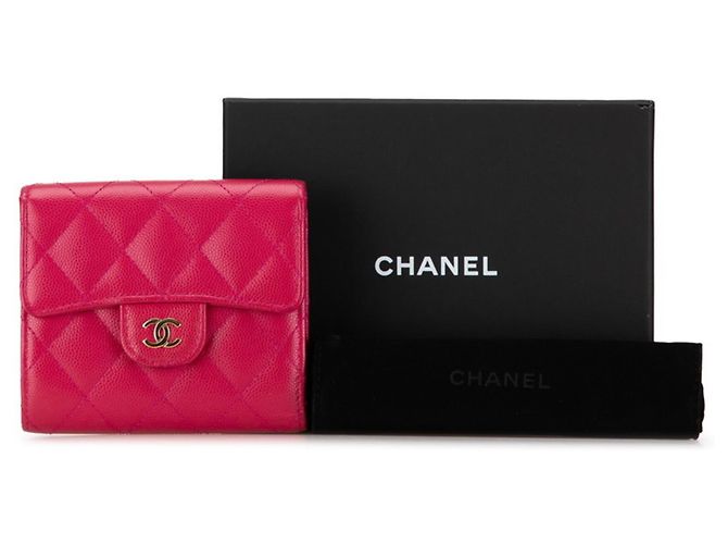 Portafoglio classico piccolo con patta Chanel Matelassé Coco Mark Rosa - vista 12