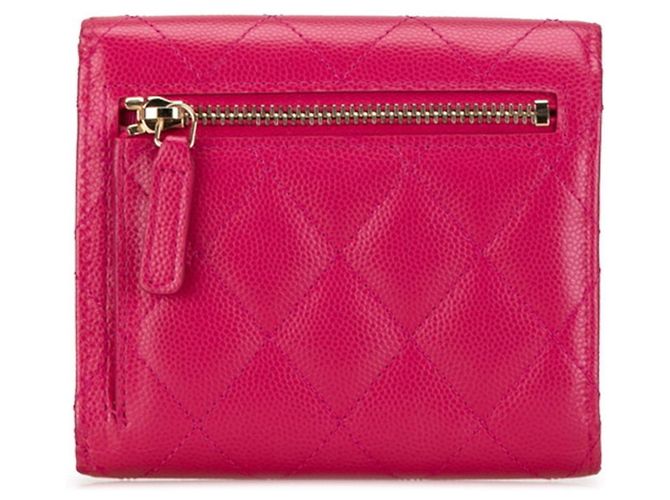 Portafoglio classico piccolo con patta Chanel Matelassé Coco Mark Rosa - vista 4
