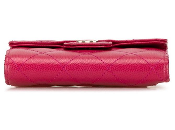 Portafoglio classico piccolo con patta Chanel Matelassé Coco Mark Rosa - vista 5