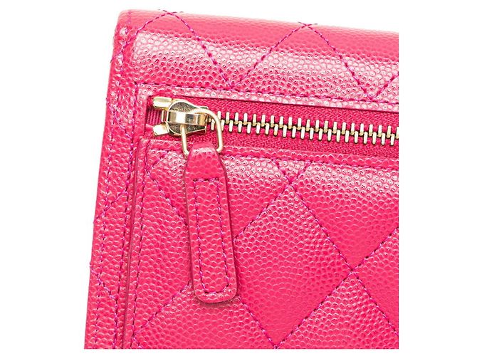 Portafoglio classico piccolo con patta Chanel Matelassé Coco Mark Rosa - vista 6