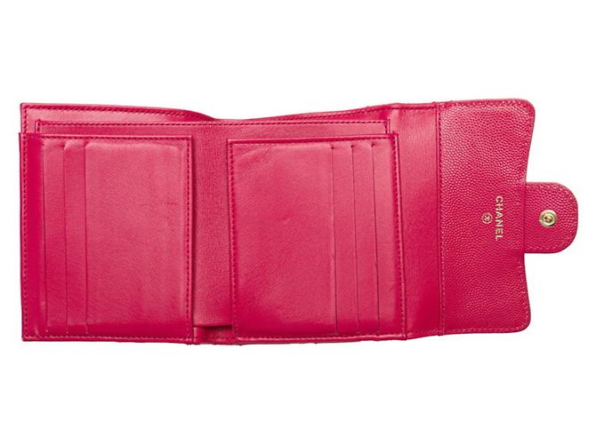 Portafoglio classico piccolo con patta Chanel Matelassé Coco Mark Rosa - vista 7