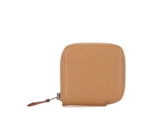 Monedero compacto de seda Azap de Hermès Gris Gris pardo - vista 2