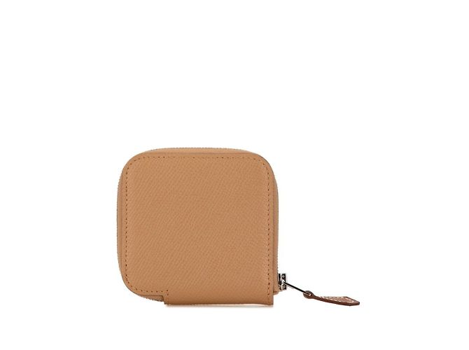 Monedero compacto de seda Azap de Hermès Gris Gris pardo - vista 4