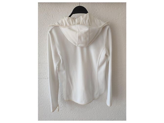Prada Sudadera de forro polar blanca con capucha Blanco - vista 3