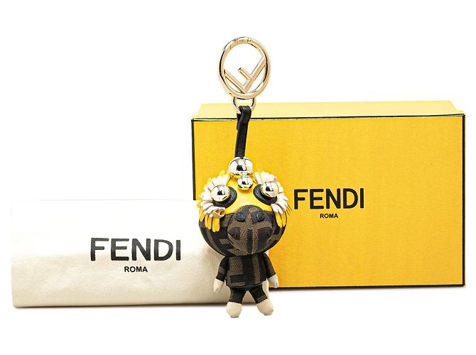 Fendi Brown Zucca Space Monkey Bag Charm - view 5